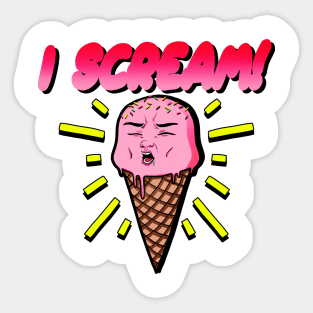 I scream Sticker